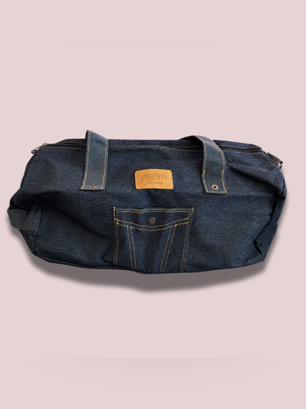 Jean Paul Gaultier Parfums Denim Duffle Bag VIP Beauty Weekender style Bag
